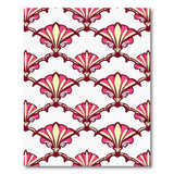 Pink Vintage Scallop Fan Rug
