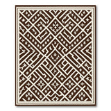Brown Ivory Lattice Trellis Area Rug