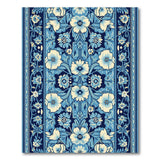 Navy Blue Persian Floral Area Rug