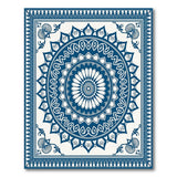 Navy Blue Mandala Area Rug