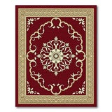 Red Opulent Red Persian Medallion Area Rug