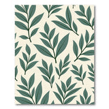 Sage Green Leaves Pattern Area Rug