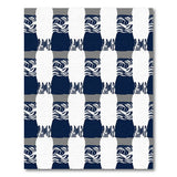Navy Grey Wavy Abstract Area Rug