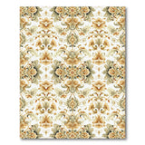 Elegant Gold Floral Baroque Area Rug