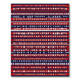 Multi-color and Patterns Patriotic Stars and Stripes Area Rug