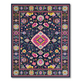 Vibrant Multi-Color Navy Persian Area Rug