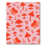 Whimsical Pink Mushroom Fern Area Rug