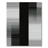 Black and White Geometric Modern Black White Vertical Stripe Area Rug
