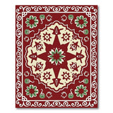 Traditional Persian Red Red Traditional Persian Area Rug with Floral Medallion