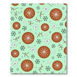 Whimsical Mint Orange Slice Snowflake Area Rug