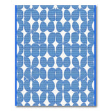 Modern Blue Oval Geometric Area Rug