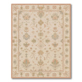 Beige and Neutral Floral Vintage Floral Beige Area Rug