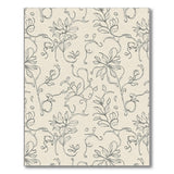 Delicate Floral Line Art Area Rug