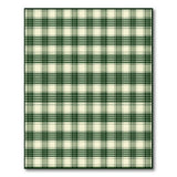 Classic Green Gingham Check Area Rug