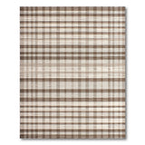 Brown and Tan Plaid Brown Tan Plaid Woven Area Rug
