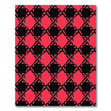 Bold Pink Black Pixelated Geometric Area Rug