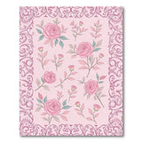 Elegant Pink Rose Floral Vintage Rug