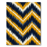Navy Mustard Zigzag Southwestern Rug