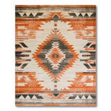 Terracotta Southwestern Geometric Area Rug
