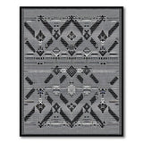 Black White Geometric Tribal No. 2 Area Rug