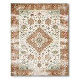 Distressed Persian Medallion Area Rug