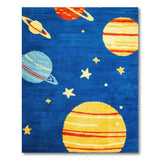 Multi-color and Patterns Kids Space Planets Cartoon Area Rug