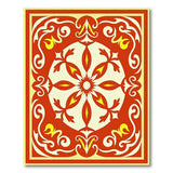 Ornate Red Persian Flame Medallion Rug