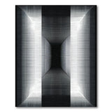 Black White Geometric Tunnel Illusion Rug