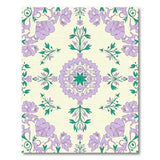 Floral Vintage Purple Purple Floral Mandala Area Rug