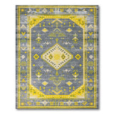 Grey Yellow Heritage Tribal Area Rug