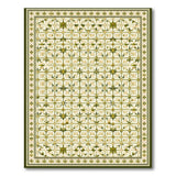 Green Floral Lattice Persian Rug