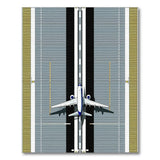 Cartoon Airplane Runway Kids Area Rug