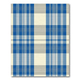 Navy Blue Gray Plaid Area Rug