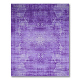 Purple Distressed Vintage Medallion Rug