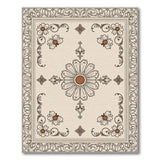 Beige Traditional Persian Floral Medallion Rug