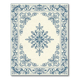 Elegant Blue Ornate Persian Border Rug