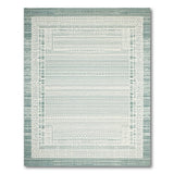 Blue and Teal Teal Geometric Woven Area Rug