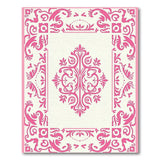 Pink Elegant Pink Floral Ornate Area Rug