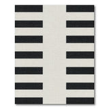 Black and White Geometric Modern Bold Black White Vertical Stripe Area Rug