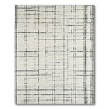 Black White Gridline Area Rug