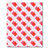 Vibrant Red Pink Diamond Geometric Rug