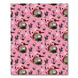 Pink Nautical Anchors Seashells Pattern Rug