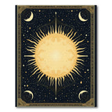 Celestial Golden Sun Mandala Area Rug