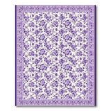 Purple Peony Floral Persian Rug