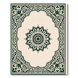 Ornate Green Mandala Persian Area Rug