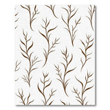 Delicate Brown Branch Silhouette Area Rug