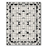 Black White Geometric Area Rug