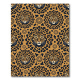 Bold Leopard Face Geometric Area Rug