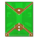 Green Baseball Diamond Field Area Rug