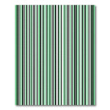 Bold Green Black Vertical Striped Area Rug